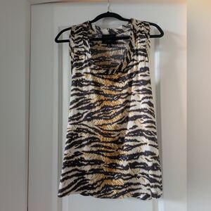 D&G Tiger Print Top in Brown and Tan